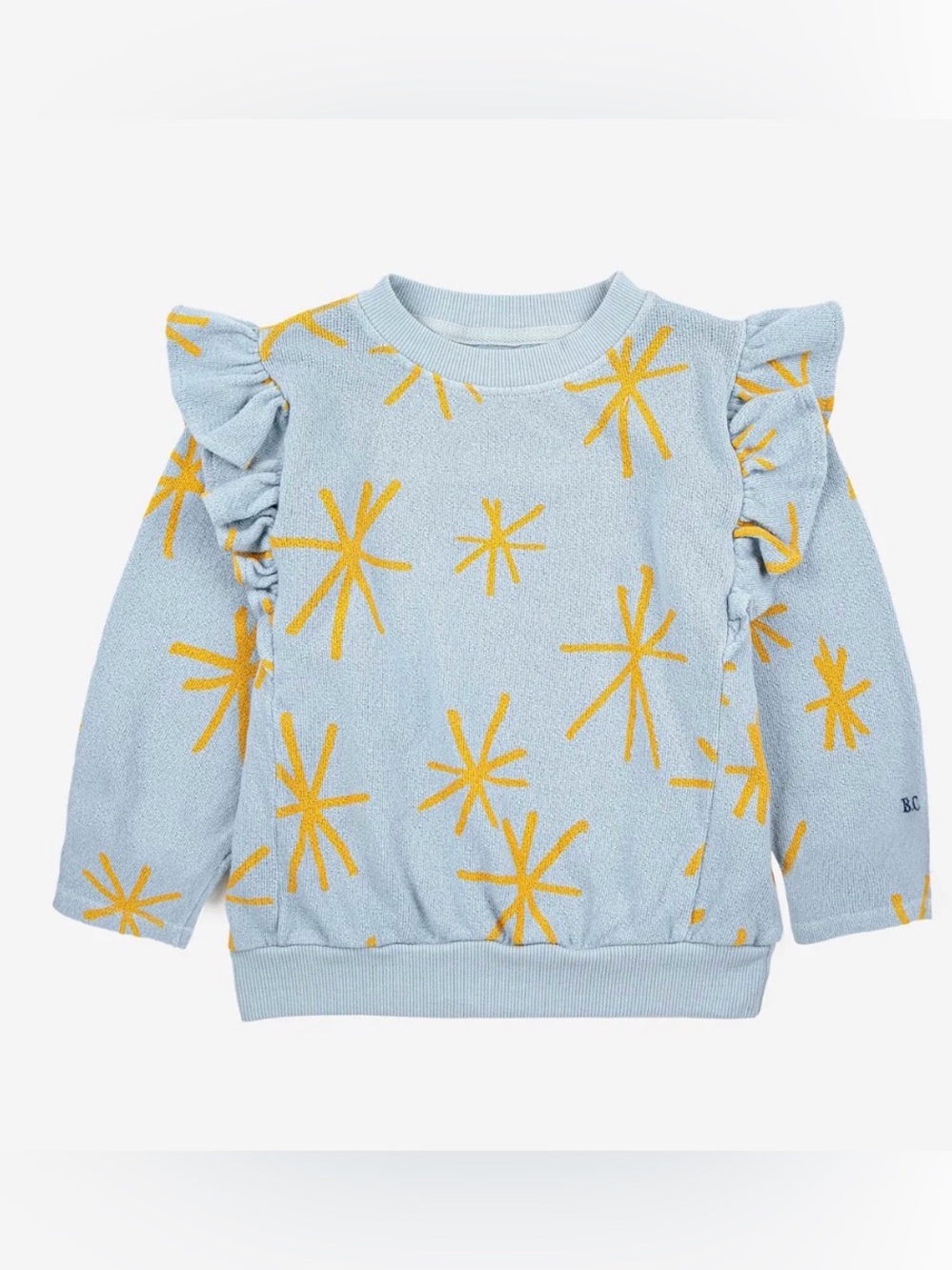 Bobo Choses Sparkle All Over Sweatshirt - Light Blue 6/7 years